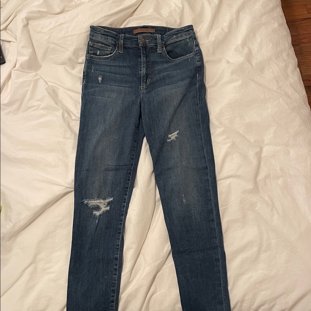 Joe's Jeans Dark Blue Distressed Skinny Jeans